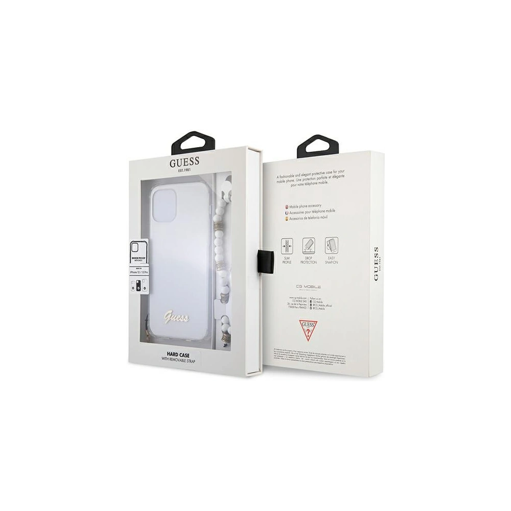 Wholesale Guess GUHCP12MKPSWH Apple iPhone 12/12 Pro Transparent hardcase White Pearl - GUE1151CL - {ean13} - Hurt