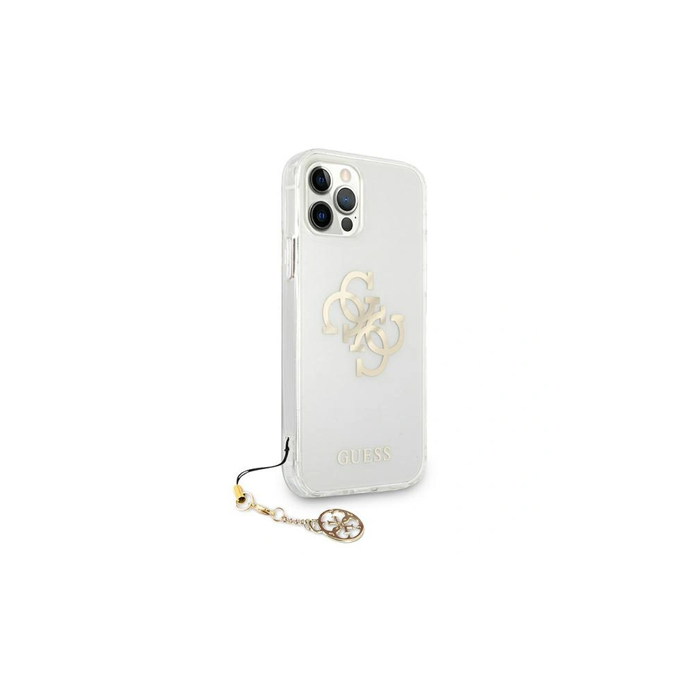 Wholesale Guess GUHCP12MKS4GGO Apple iPhone 12/12 Pro Transparent hardcase 4G Gold Charms Collection - GUE1152CL - {ean13} - Hurt
