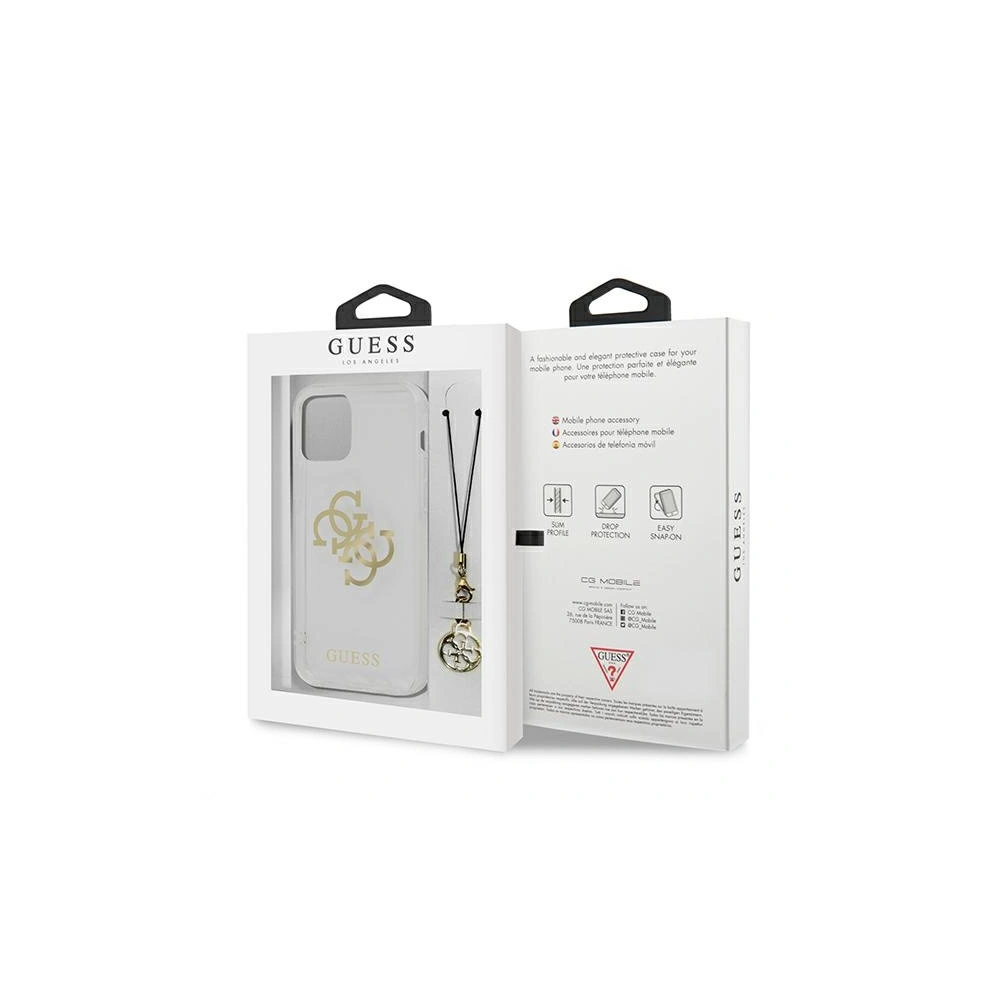 Wholesale Guess GUHCP12MKS4GGO Apple iPhone 12/12 Pro Transparent hardcase 4G Gold Charms Collection - GUE1152CL - {ean13} - Hurt