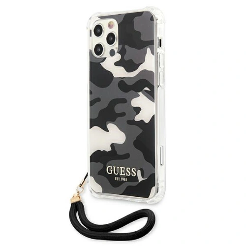 Etui Guess GUHCP12MKSARBK Apple iPhone 12/12 Pro czarny/black hardcase Camo Collection
