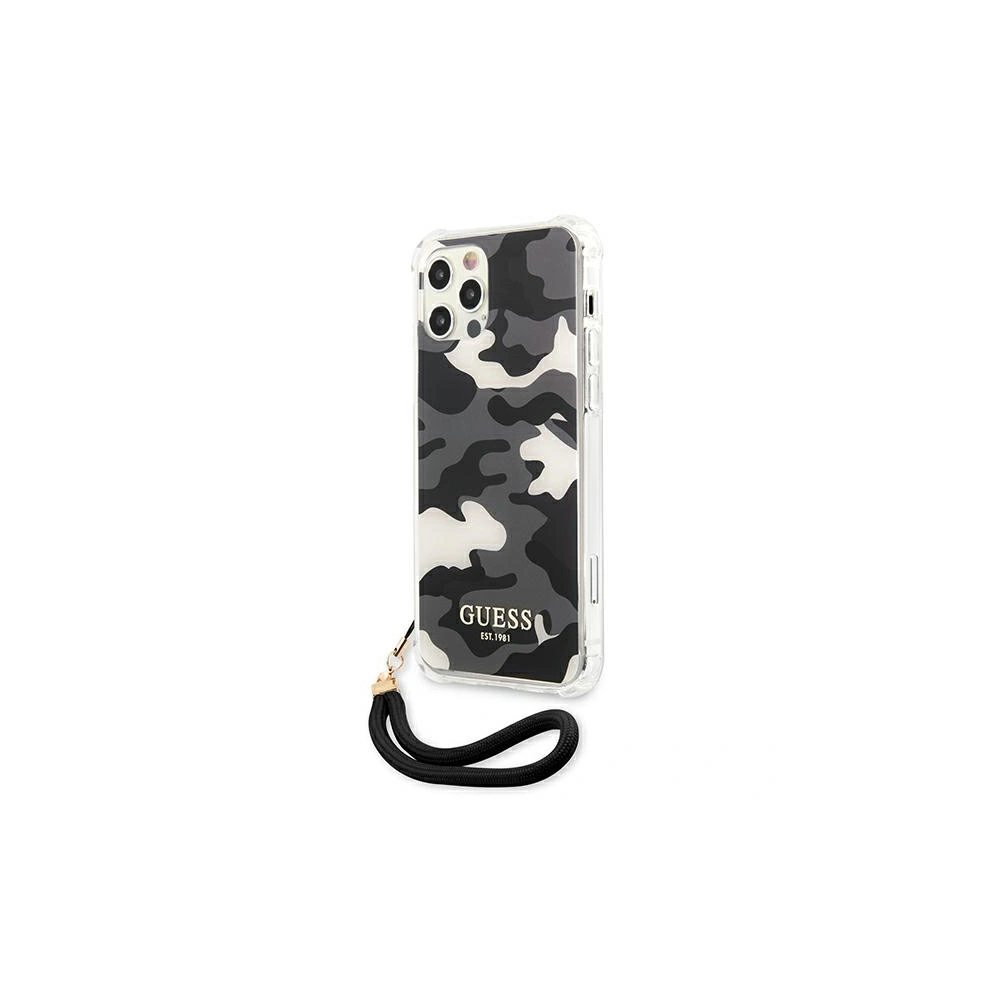 Hurtownia GSM - Etui Guess GUHCP12MKSARBK Apple iPhone 12/12 Pro černý/black hardcase Camo Collection - GUE1154BLK - {ean13} - Hurt