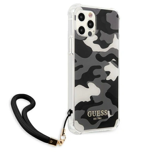 Etui Guess GUHCP12MKSARBK Apple iPhone 12/12 Pro czarny/black hardcase Camo Collection
