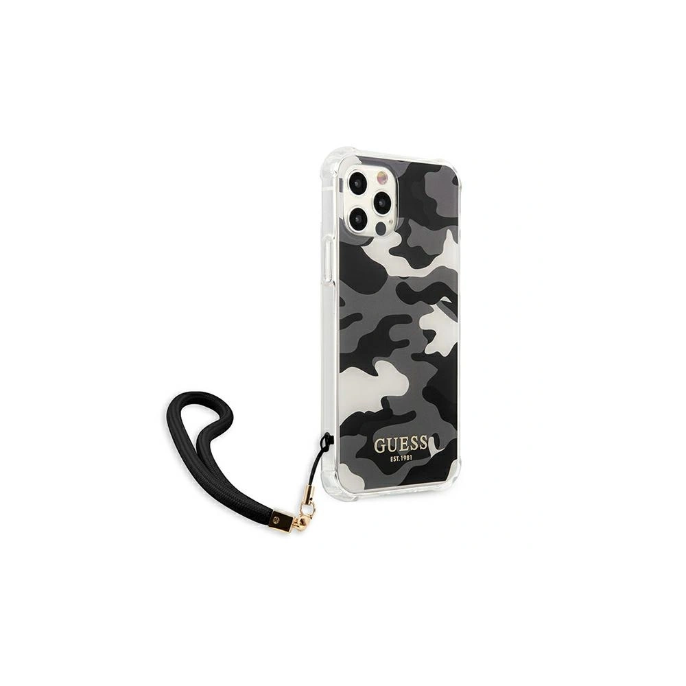 Hurtownia GSM - Etui Guess GUHCP12MKSARBK Apple iPhone 12/12 Pro černý/black hardcase Camo Collection - GUE1154BLK - {ean13} - Hurt
