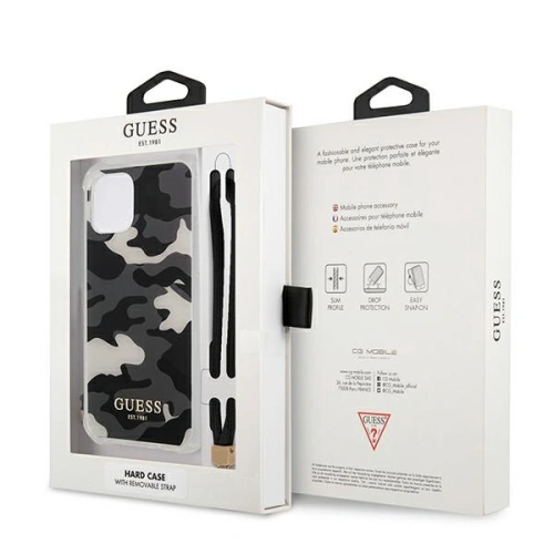 Etui Guess GUHCP12MKSARBK Apple iPhone 12/12 Pro czarny/black hardcase Camo Collection