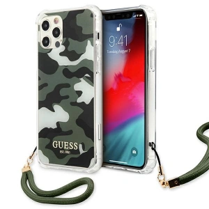 Hurtownia GSM - Etui Guess GUHCP12MKSARKA Apple iPhone 12/12 Pro zelené/khaki hardcase Camo Collection - GUE1155KHA - {ean13} - Hurt