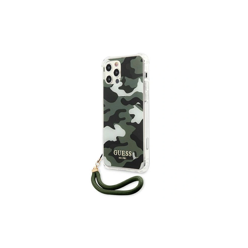 Hurtownia GSM - Etui Guess GUHCP12MKSARKA Apple iPhone 12/12 Pro zielony/khaki hardcase Camo Collection - GUE1155KHA - {ean13} - Hurt