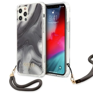 Hurtownia GSM - Etui Guess GUHCP12MKSMAGR Apple iPhone 12/12 Pro šedý/grey hardcase Marble Collection - GUE1156GRY - {ean13} - Hurt