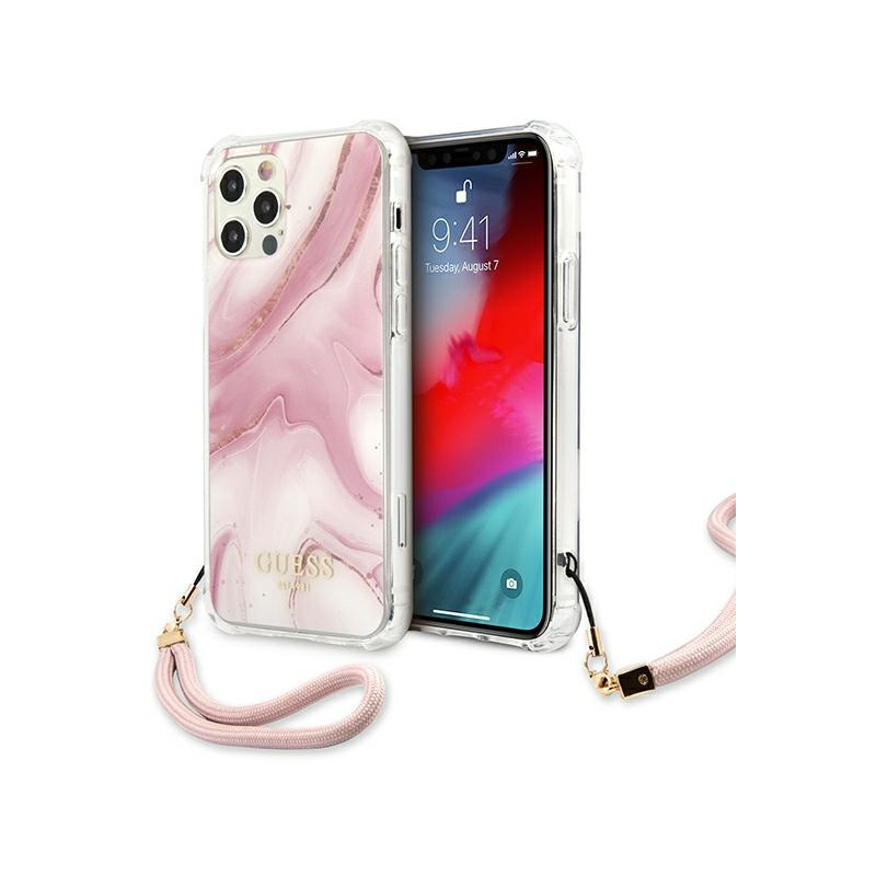 Hurtownia Guess - 3666339004125 - GUE1157PNK - Etui Guess GUHCP12MKSMAPI Apple iPhone 12/12 Pro różowy/pink hardcase Marble Collection - B2B homescreen