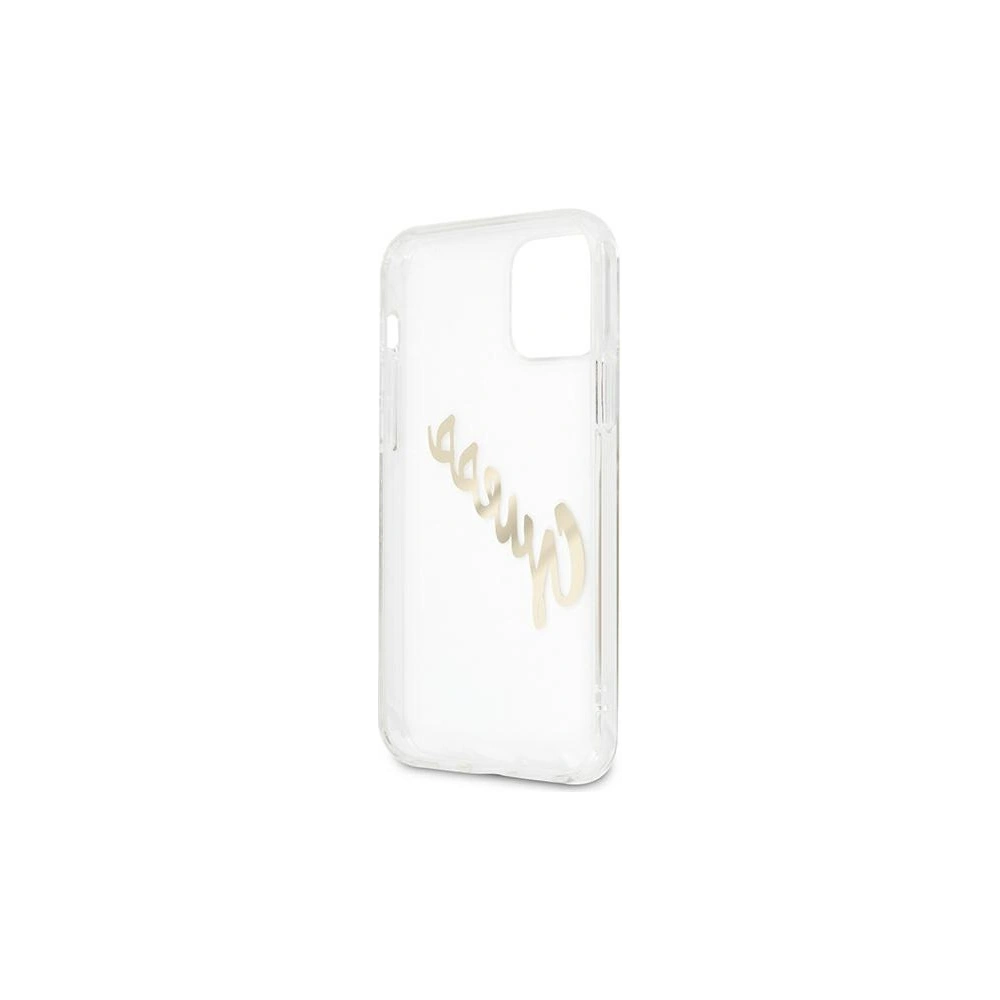 Hurtownia GSM - Etui Guess GUHCP12MKTRSVGO Apple iPhone 12/12 Pro Transparentní tvrdý obal Vintage Script Gold - GUE1158CL - {ean13} - Hurt