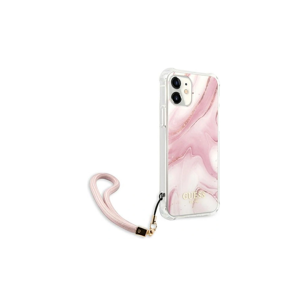 Hurtownia GSM - Etui Guess GUHCP12SKSMAPI Apple iPhone 12 mini różowy/pink hardcase Marble Collection - GUE1160PNK - {ean13} - Hurt