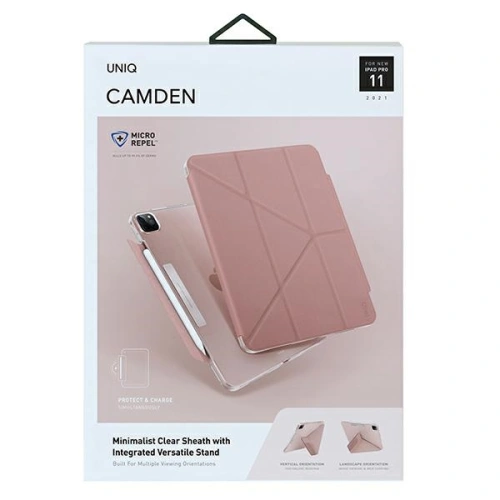 Etui UNIQ Camden Apple iPad Pro 11 2021 (3. generacji) różowy/peony pink Antimicrobial