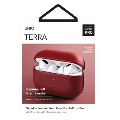 Etui UNIQ Terra Apple AirPods Pro Genuine Leather czerwony/red