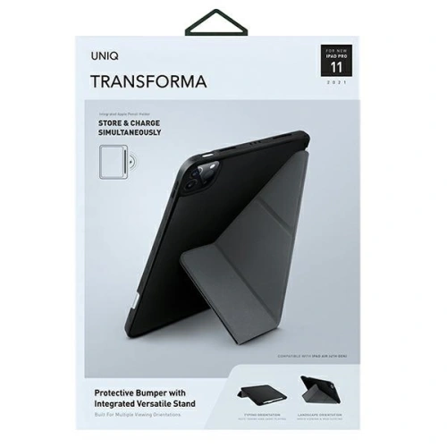 Etui UNIQ Transforma Apple iPad Pro 11 2021 (3. generacji) Antimicrobial czarny/ebony black