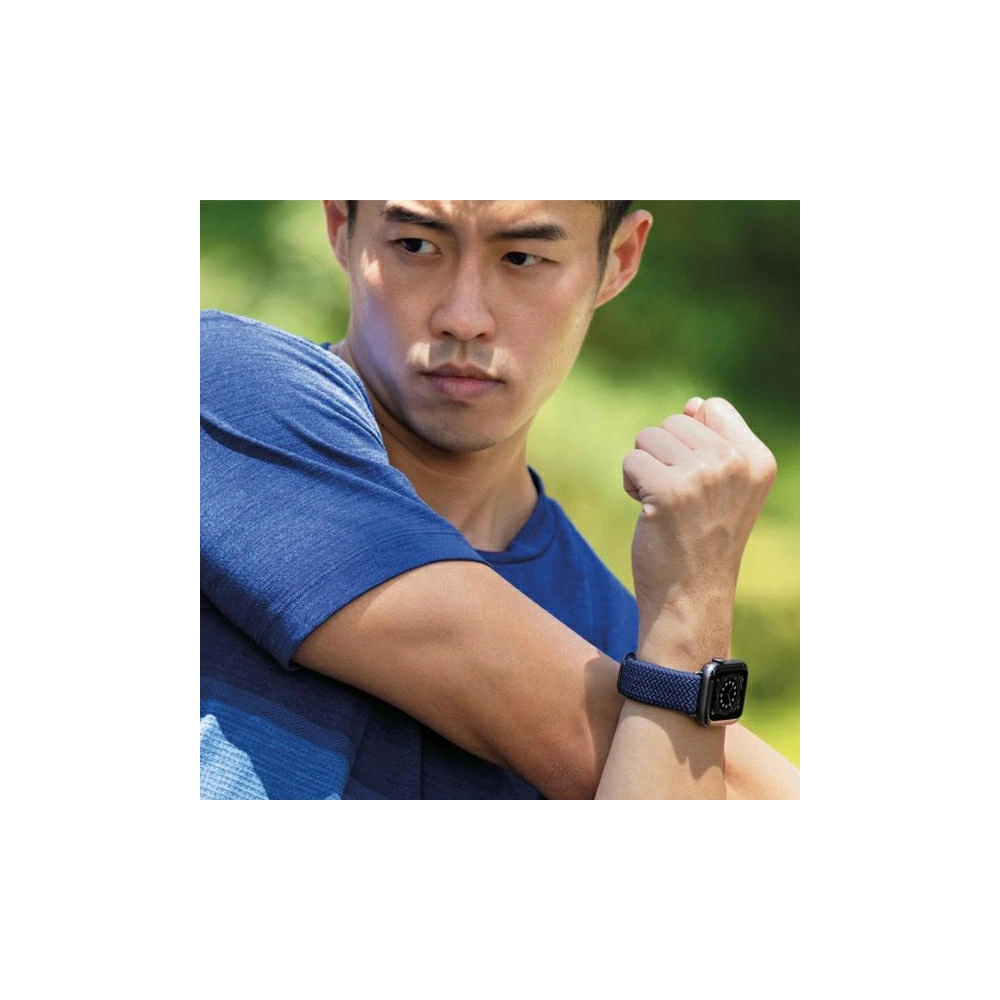 Wholesale UNIQ Aspen strap Apple Watch 4/5/6/7/SE/8/9/10 40/41/42mm Braided blue/oxford blue - UNIQ408OXFBLU - {ean13} - Hurt