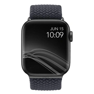 Pasek UNIQ Aspen Apple Watch 4/5/6/7/SE/8/9/Ultra 44/45/49mm Braided szary/granite grey