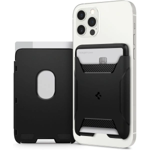 Kieszeń na karty Spigen Rugged Armor MagSafe Universal Magnetic Card Wallet Black