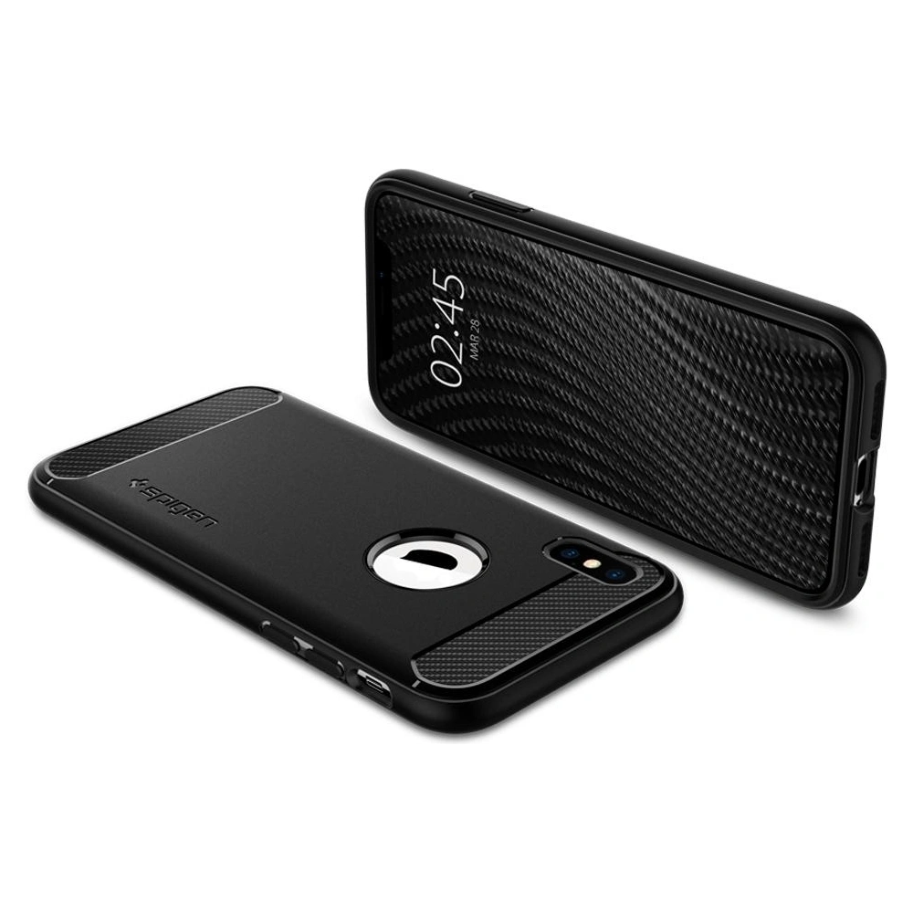 Hurtownia GSM - Etui Spigen Rugged Armor iPhone XS/X 5.8 Black - SPN182BLK - {ean13} - Hurt