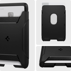 Kieszeń na karty Spigen Rugged Armor MagSafe Universal Magnetic Card Wallet Black Kieszeń na karty Spigen Rugged Armor MagSafe Universal Magnetic Card Wallet Black