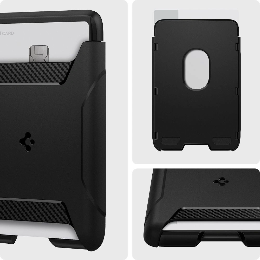 Hurtownia GSM - Kapsa na karty Spigen Rugged Armor MagSafe Universal Magnetic Card Wallet Černá - SPN1660BLK - {ean13} - Hurt