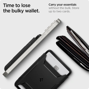 Kieszeń na karty Spigen Rugged Armor MagSafe Universal Magnetic Card Wallet Black Kieszeń na karty Spigen Rugged Armor MagSafe Universal Magnetic Card Wallet Black