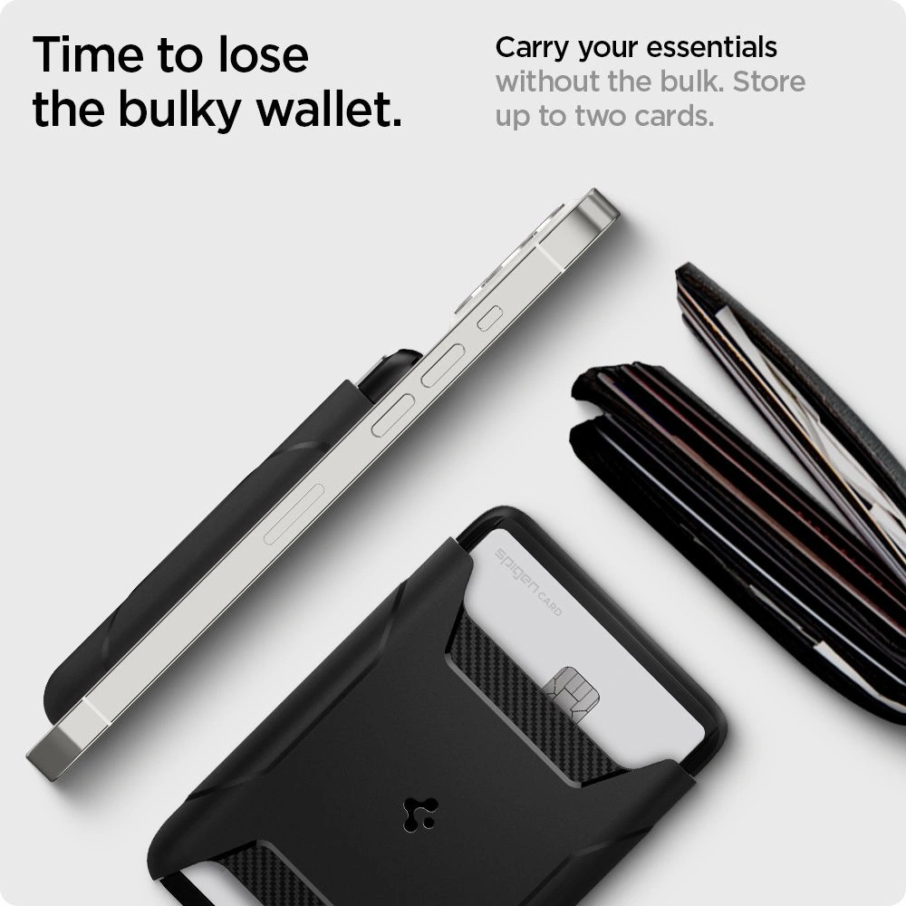 Hurtownia GSM - Kapsa na karty Spigen Rugged Armor MagSafe Universal Magnetic Card Wallet Černá - SPN1660BLK - {ean13} - Hurt