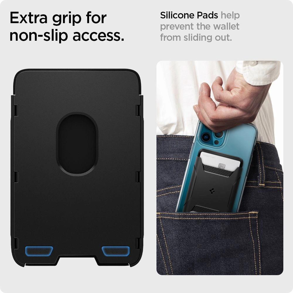 Hurtownia GSM - Kapsa na karty Spigen Rugged Armor MagSafe Universal Magnetic Card Wallet Černá - SPN1660BLK - {ean13} - Hurt
