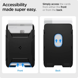Kieszeń na karty Spigen Rugged Armor MagSafe Universal Magnetic Card Wallet Black Kieszeń na karty Spigen Rugged Armor MagSafe Universal Magnetic Card Wallet Black