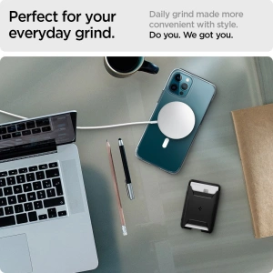 Kieszeń na karty Spigen Rugged Armor MagSafe Universal Magnetic Card Wallet Black Kieszeń na karty Spigen Rugged Armor MagSafe Universal Magnetic Card Wallet Black