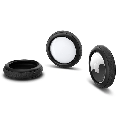 Etui Spigen Silicone Fit Apple AirTag Black [2 PACK]