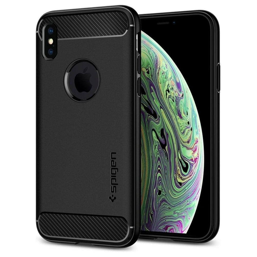 Hurtownia GSM - Etui Spigen Rugged Armor iPhone XS/X 5.8 Černé - SPN182BLK - {ean13} - Hurt