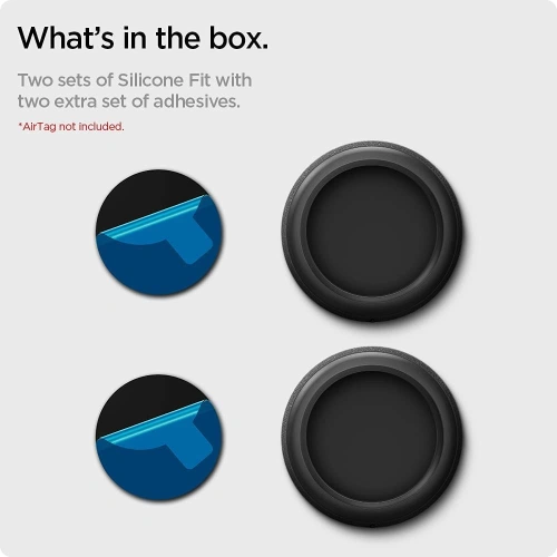 Etui Spigen Silicone Fit Apple AirTag Black [2 PACK]