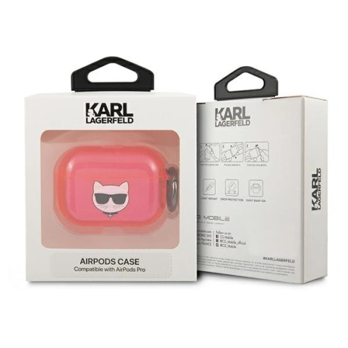 Etui Karl Lagerfeld KLAPUCHFP Apple AirPods Pro cover różowy/pink Choupette