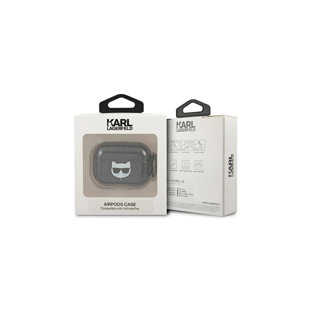 Hurtownia GSM - Etui Karl Lagerfeld KLAPUCHGK Apple AirPods Pro obal černý/black Glitter Choupette - KLD586BLK - {ean13} - Hurt