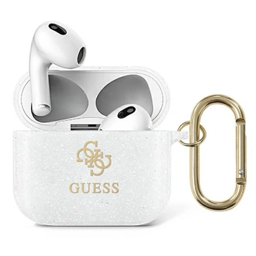 Etui Guess GUA3UCG4GT Apple AirPods 3 cover Transparent Glitter Collection