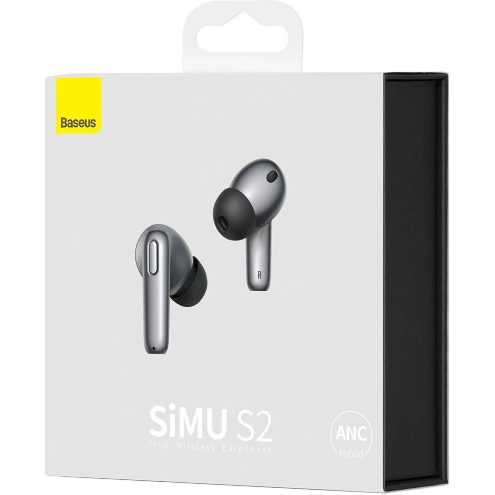 Hurtownia GSM - Słuchawki TWS Baseus SIMU ANC S2 (szare) - BSU2828GRY - {ean13} - Hurt
