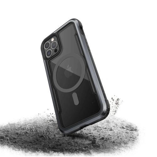 Etui aluminiowe X-Doria Raptic Shield Pro Magnet MagSafe Apple iPhone 12/12 Pro (czarny)