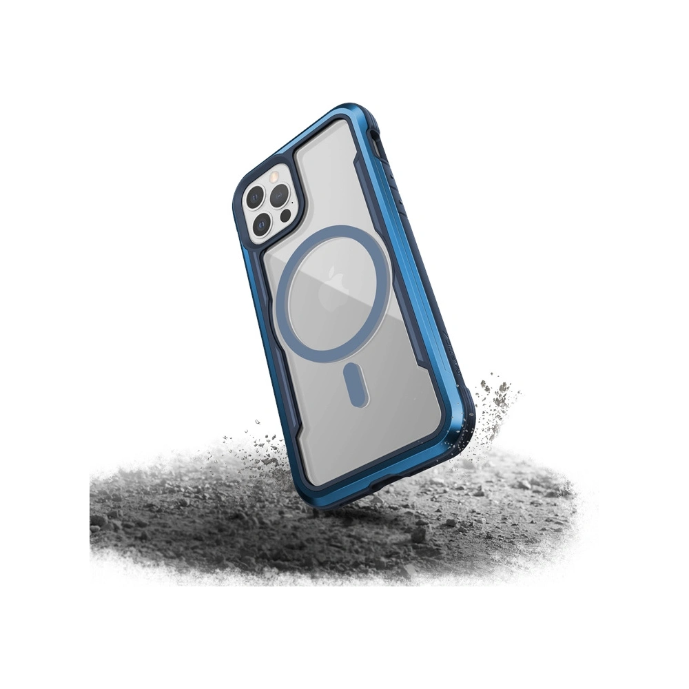Hurtownia GSM - Etui aluminiowe X-Doria Raptic Shield Pro Magnet MagSafe Apple iPhone 12/12 Pro (niebieski) - XDR116BLU - {ean13} - Hurt