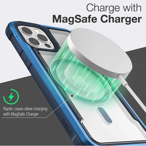 Etui aluminiowe X-Doria Raptic Shield Pro Magnet MagSafe Apple iPhone 12/12 Pro (niebieski)