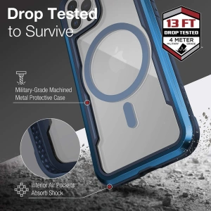 Wholesale Raptic Shield Pro Magnet - Aluminium Case for iPhone 12/12 Pro MagSafe (DROP TEST 4M) (Blue) - XDR116BLU - {ean13} - Hurt