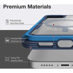 Wholesale Raptic Shield Pro Magnet - Aluminium Case for iPhone 12/12 Pro MagSafe (DROP TEST 4M) (Blue) - XDR116BLU - {ean13} - Hurt