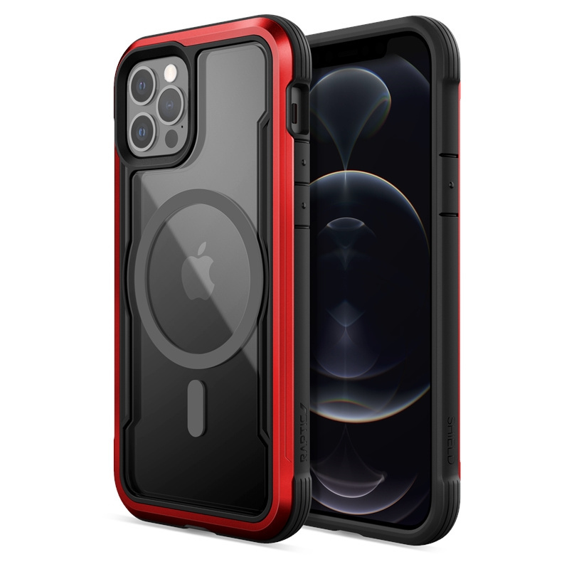 Hurtownia X-Doria - 6950941493048 - XDR117RED - Etui aluminiowe X-Doria Raptic Shield Pro Magnet MagSafe Apple iPhone 12/12 Pro (czerwony) - B2B homescreen