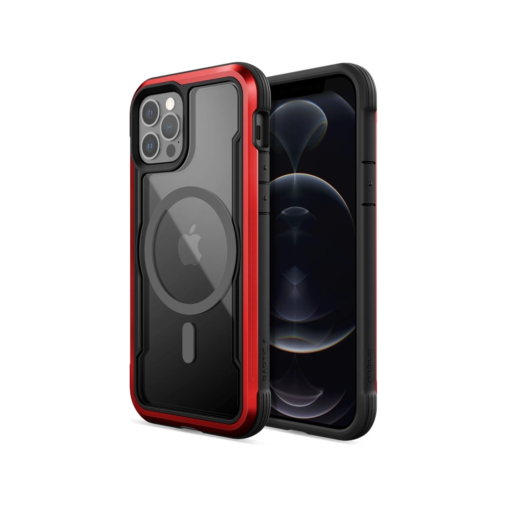 Hurtownia GSM - Etui aluminiowe X-Doria Raptic Shield Pro Magnet MagSafe Apple iPhone 12/12 Pro (czerwony) - XDR117RED - {ean13} - Hurt