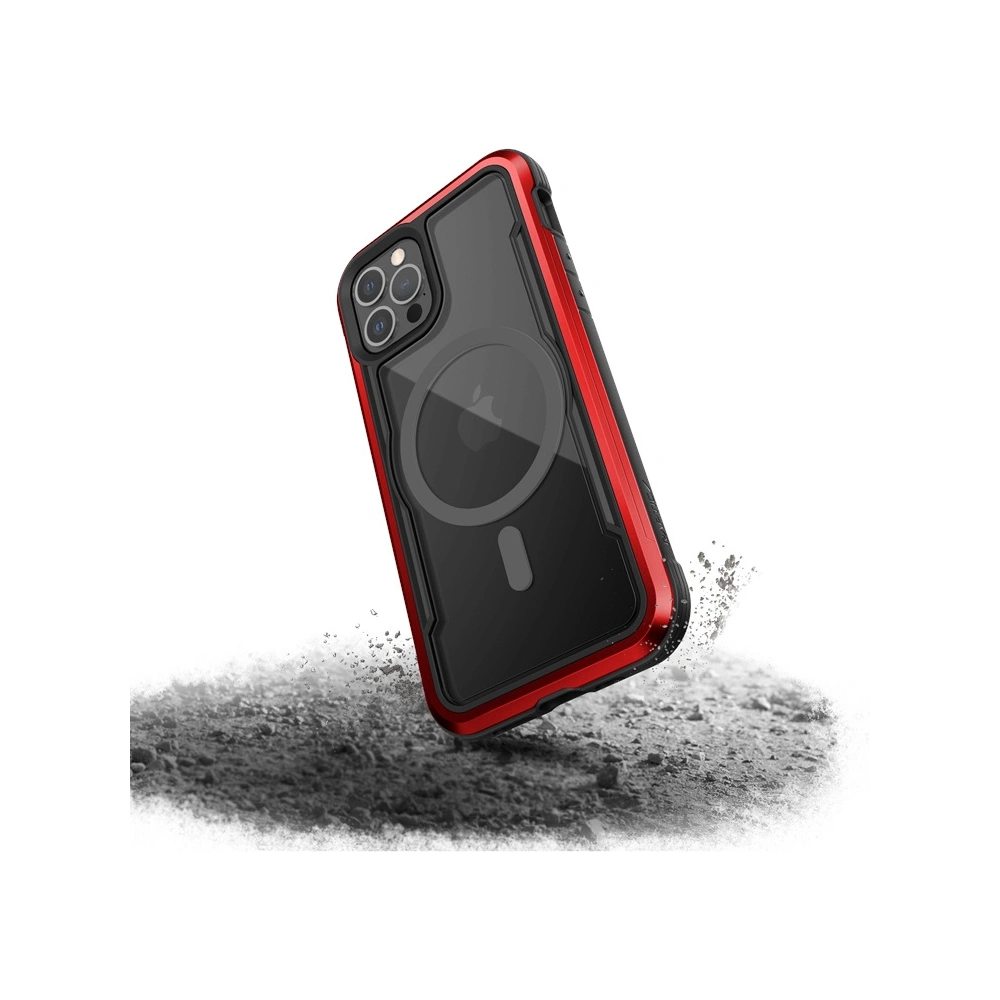 Hurtownia GSM - Etui hliníkové X-Doria Raptic Shield Pro Magnet MagSafe Apple iPhone 12/12 Pro (červené) - XDR117RED - {ean13} - Hurt
