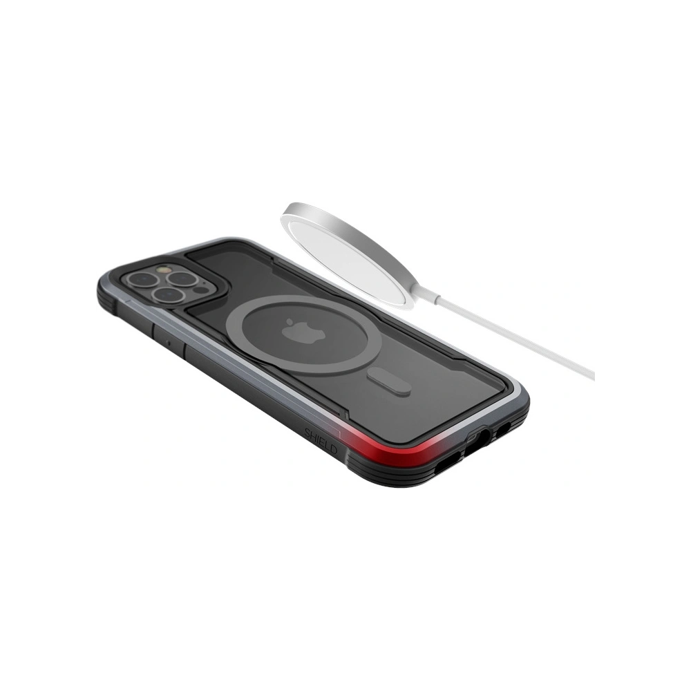 Hurtownia GSM - Etui aluminiowe X-Doria Raptic Shield Pro Magnet MagSafe Apple iPhone 12/12 Pro (czerwony) - XDR117RED - {ean13} - Hurt