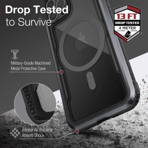 Wholesale Raptic Shield Pro Magnet - Aluminium Case for iPhone 12/12 Pro MagSafe (DROP TEST 4M) (Red) - XDR117RED - {ean13} - Hurt