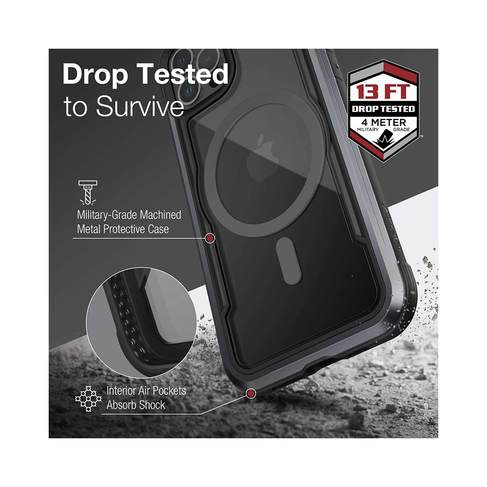 Hurtownia GSM - Etui hliníkové X-Doria Raptic Shield Pro Magnet MagSafe Apple iPhone 12/12 Pro (červené) - XDR117RED - {ean13} - Hurt