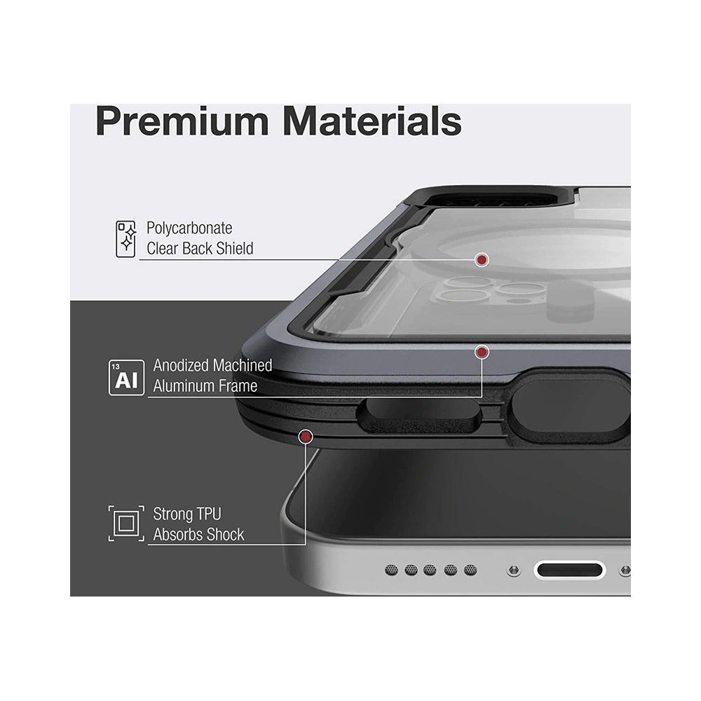 Hurtownia GSM - Etui hliníkové X-Doria Raptic Shield Pro Magnet MagSafe Apple iPhone 12/12 Pro (červené) - XDR117RED - {ean13} - Hurt