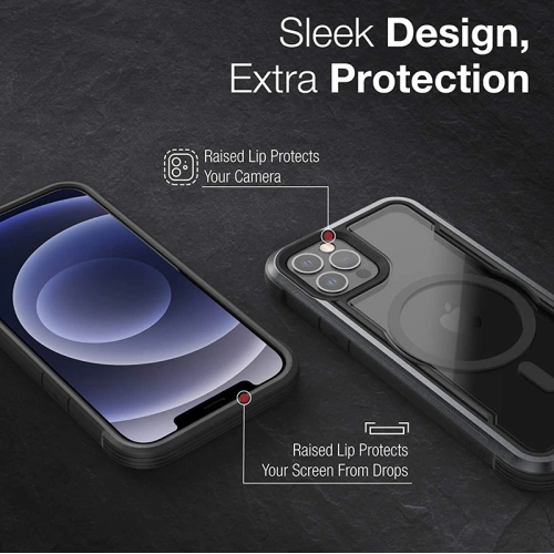 Etui aluminiowe X-Doria Raptic Shield Pro Magnet MagSafe Apple iPhone 12/12 Pro (czerwony)