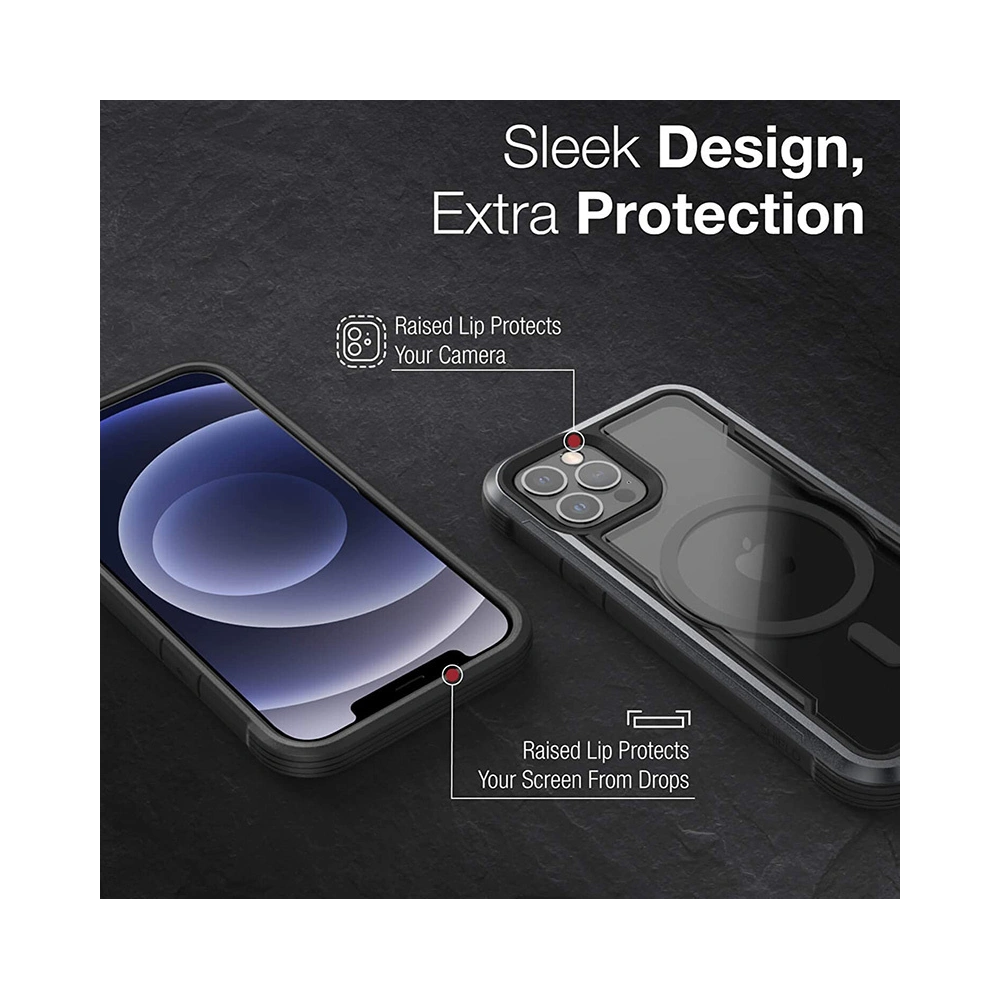 Hurtownia GSM - Etui hliníkové X-Doria Raptic Shield Pro Magnet MagSafe Apple iPhone 12/12 Pro (červené) - XDR117RED - {ean13} - Hurt