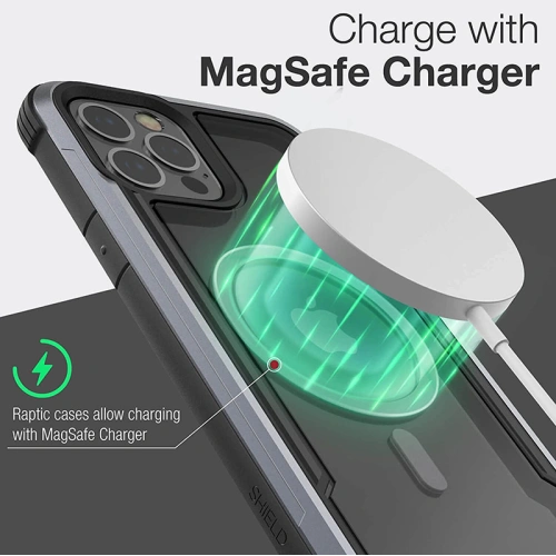 Etui aluminiowe X-Doria Raptic Shield Pro Magnet MagSafe Apple iPhone 12 Pro Max (czarny)